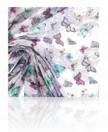 Палантин Женский W-VINTBUTTERFLY/WH